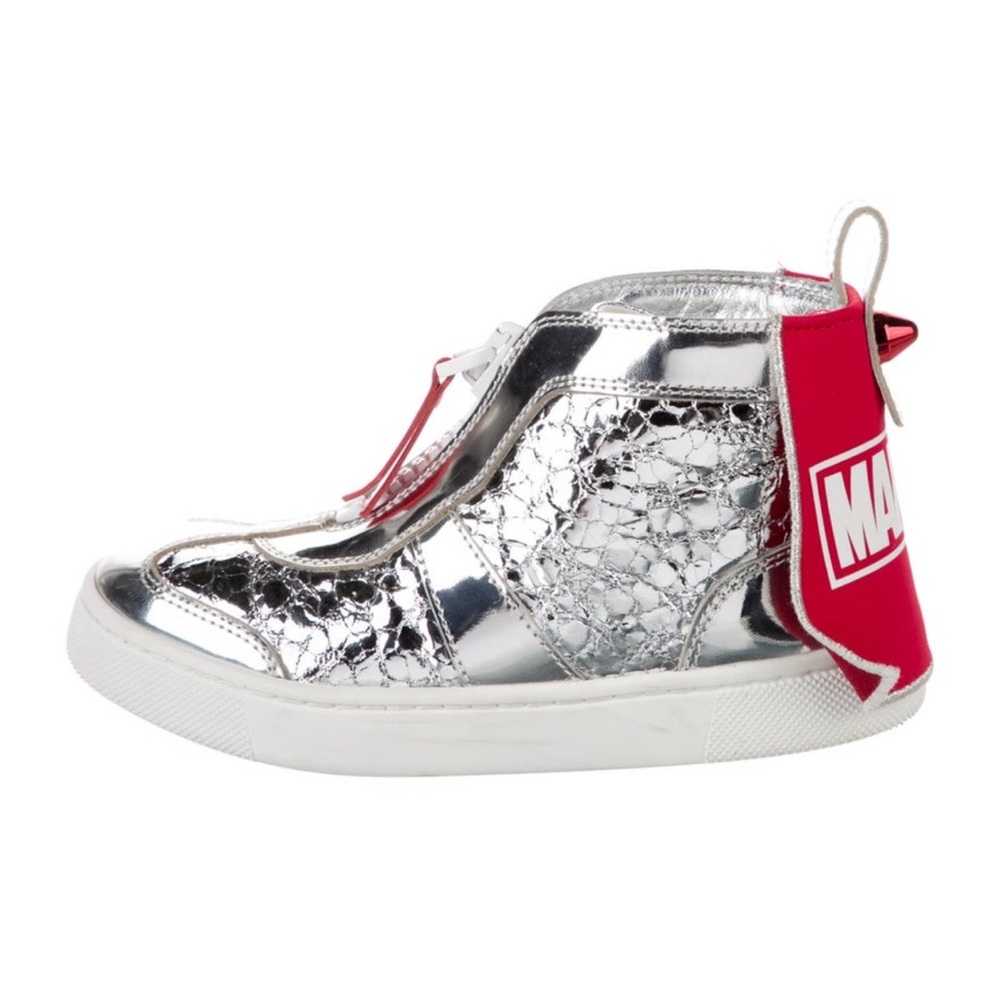 Marvel Kids Metallic Silver Sneakers